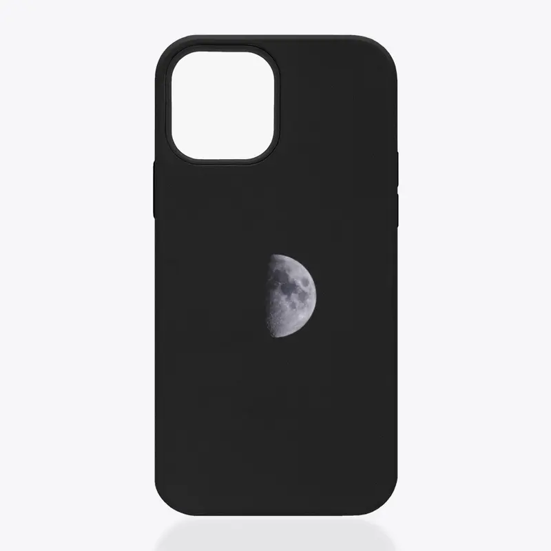 Moon designed Black mobile case